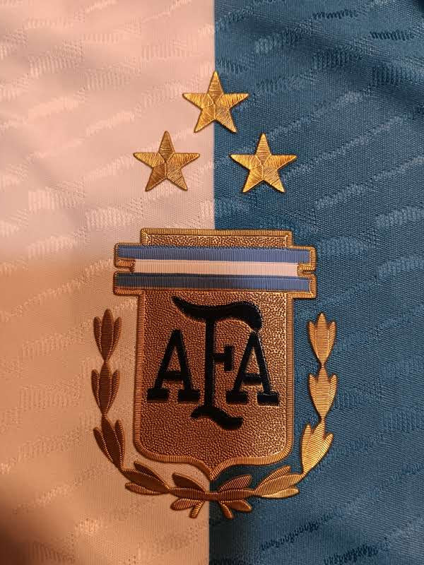 Lionel Messi Argentina 2022 World Cup 3 Star Match Home Soccer Jersey 2022-2023