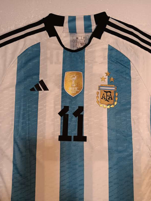 Angel Di Maria Argentina 2022 World Cup Champion 3 Star Match Home Soccer Jersey