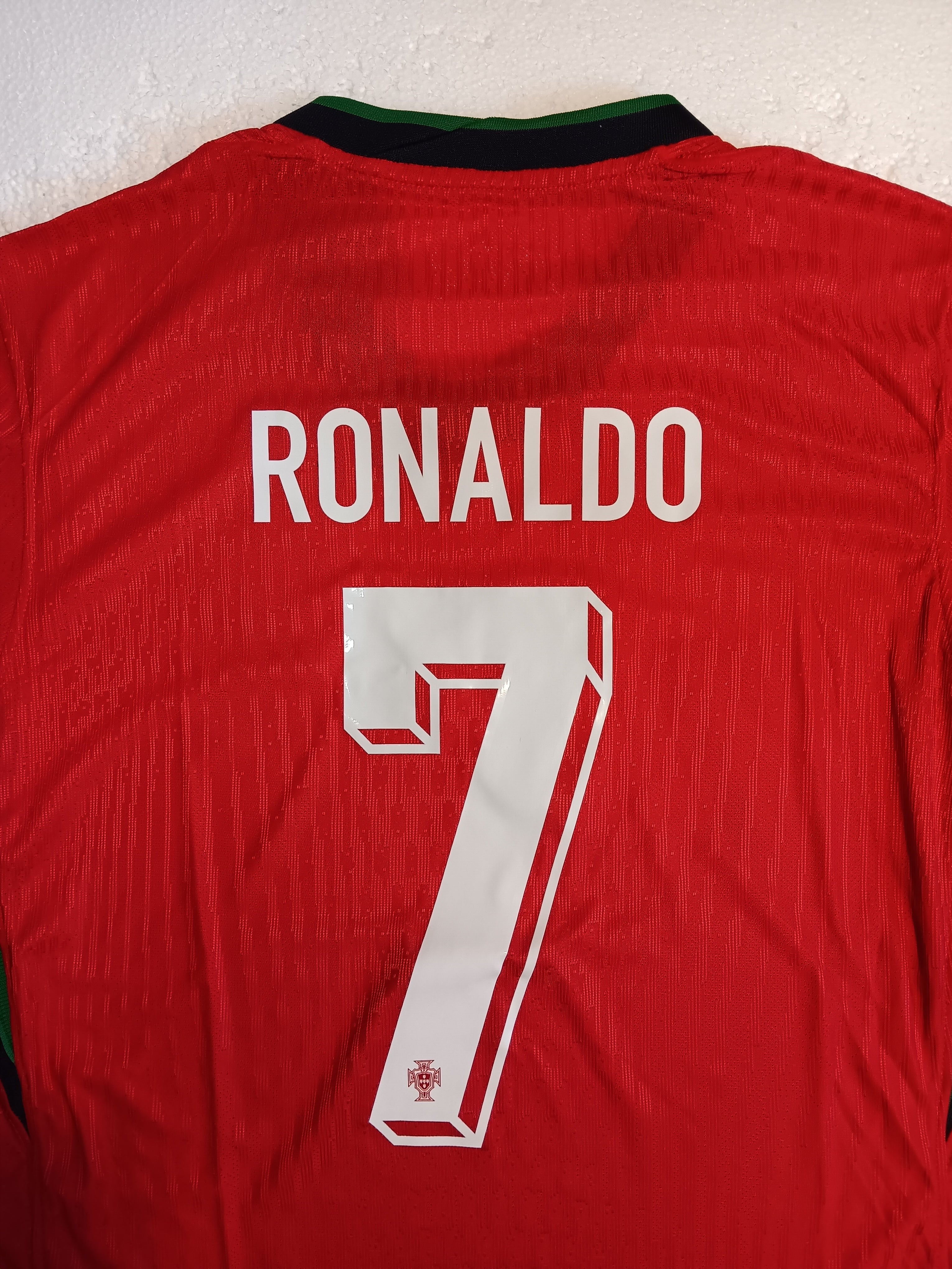 Cristiano Ronaldo Portugal 2024 Euro Match Slim Red Home Soccer Jersey 2024-2025