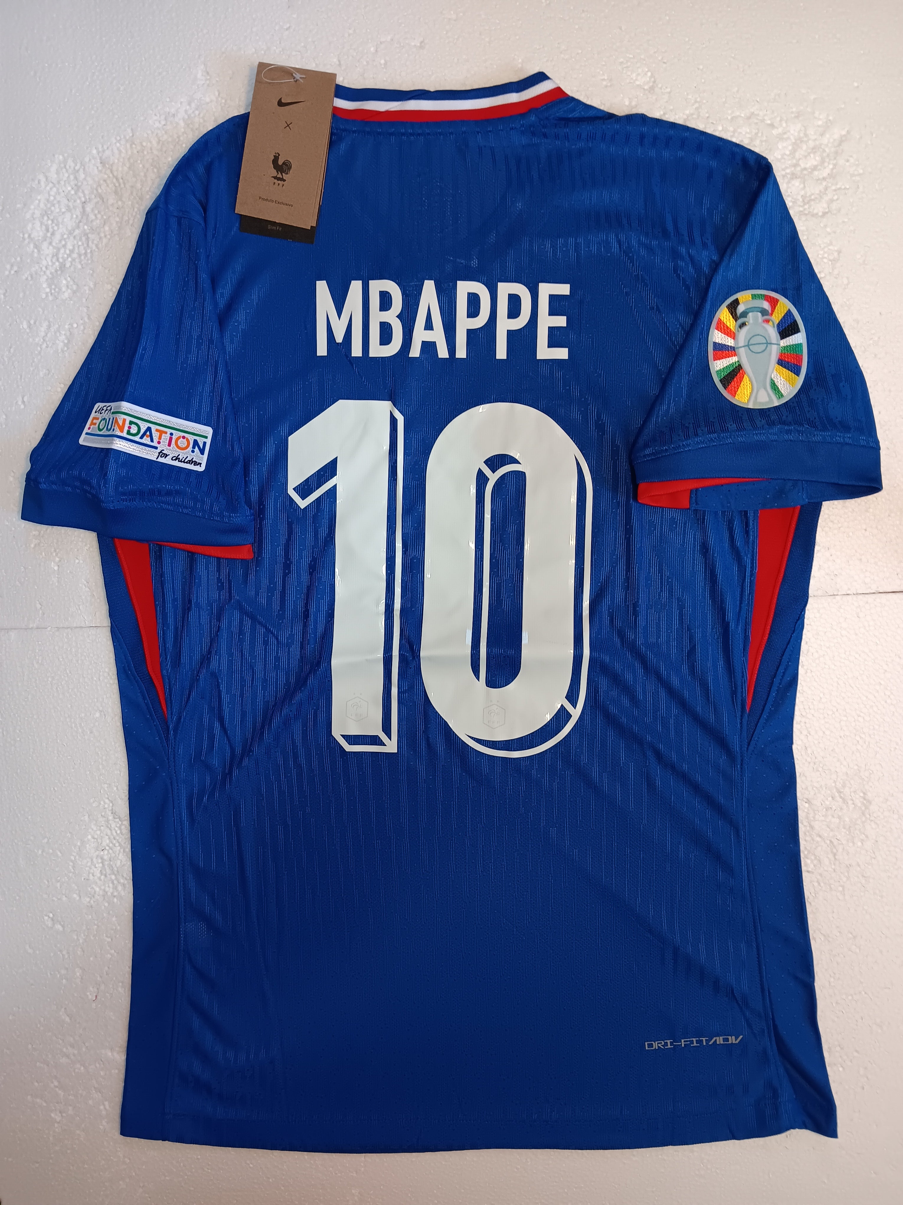 Kylian Mbappe #10 France 2024 Euro Match Slim Blue Home Soccer Jersey 2024-2025