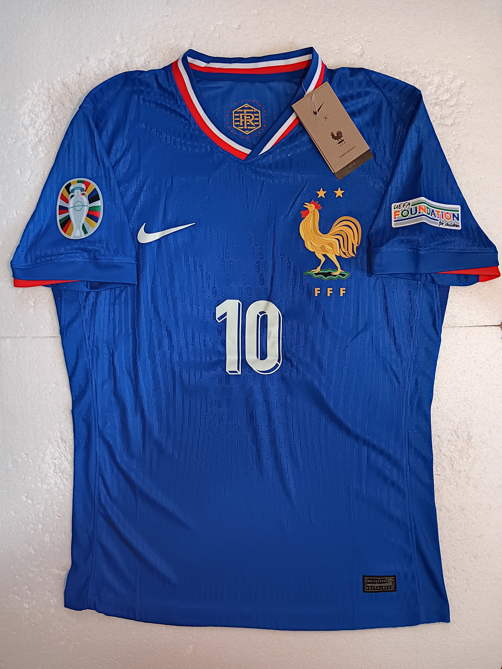 Kylian Mbappe #10 France 2024 Euro Match Slim Blue Home Soccer Jersey 2024-2025