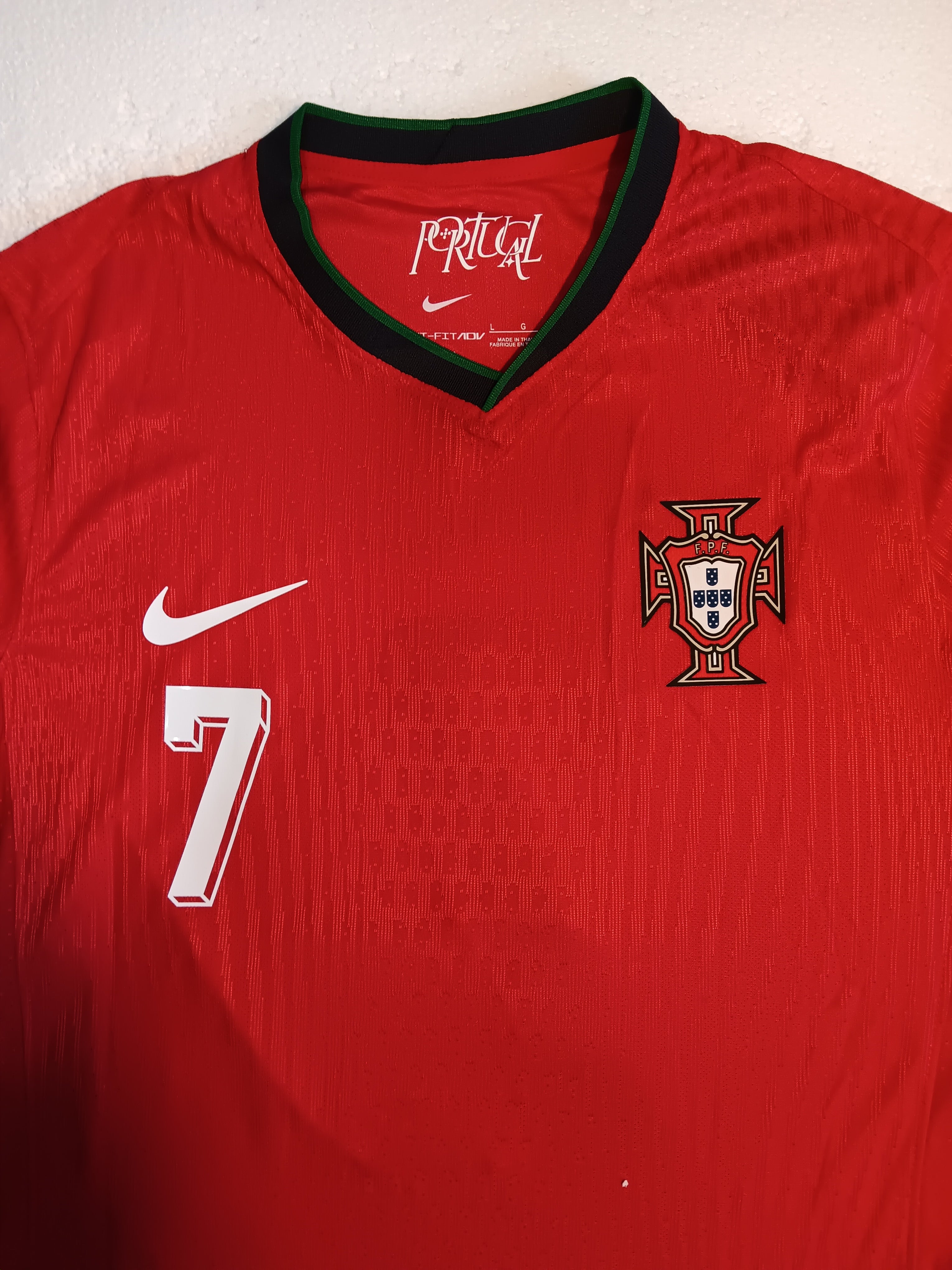 Cristiano Ronaldo Portugal Euro Match Home Long Sleeve Soccer Jersey 2024-2025