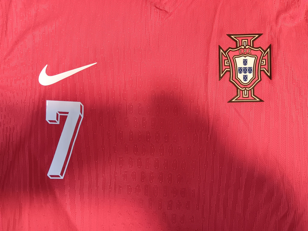 Cristiano Ronaldo Portugal Euro Match Home Long Sleeve Soccer Jersey 2024-2025