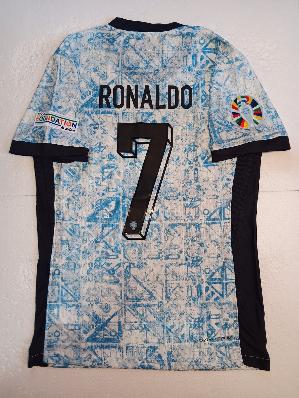 Cristiano Ronaldo Portugal 24 Euro Match Slim Blue Away Soccer Jersey 2024-2025