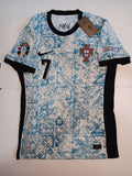 Cristiano Ronaldo Portugal 24 Euro Match Slim Blue Away Soccer Jersey 2024-2025
