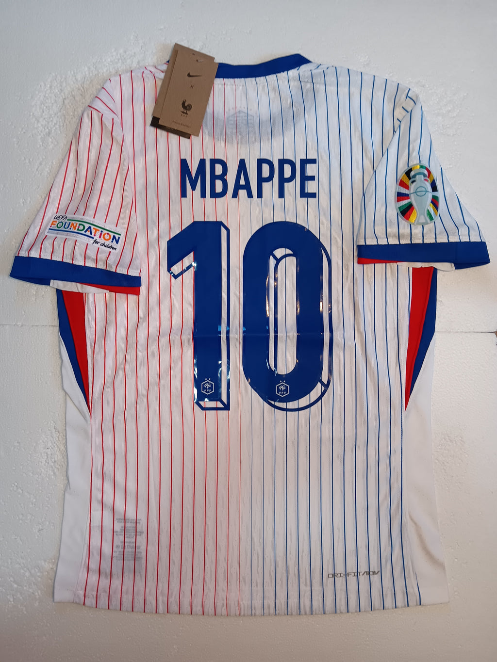 Kylian Mbappe #10 France 2024 Euro Match Slim White Away Soccer Jersey 2024-2025