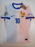 Kylian Mbappe #10 France 2024 Euro Match Slim White Away Soccer Jersey 2024-2025