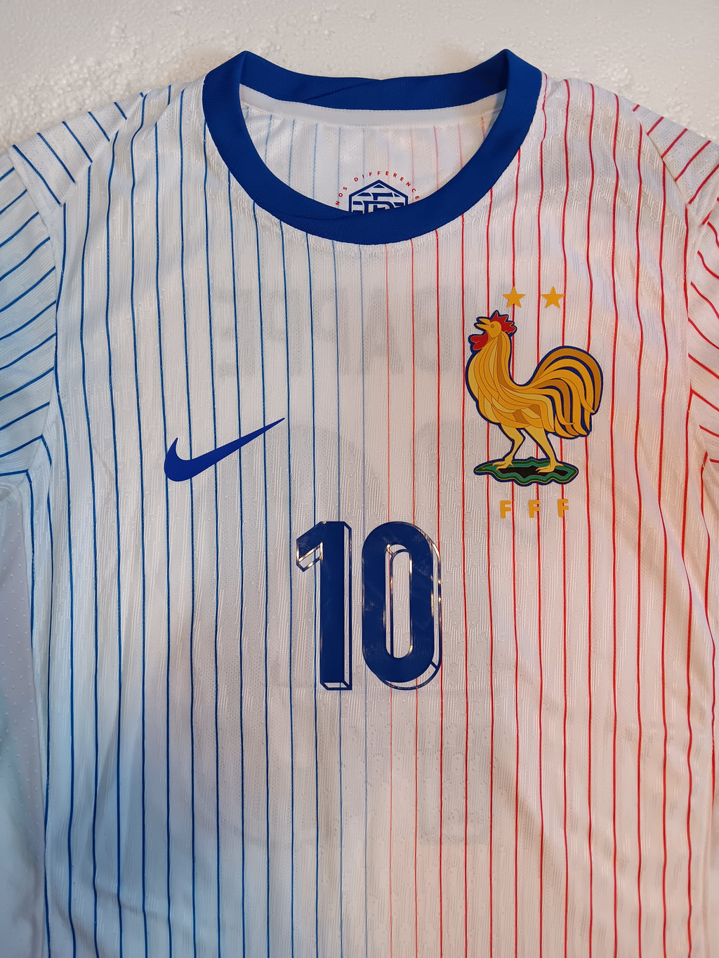 Kylian Mbappe #10 France 2024 Euro Match Slim White Away Soccer Jersey 2024-2025