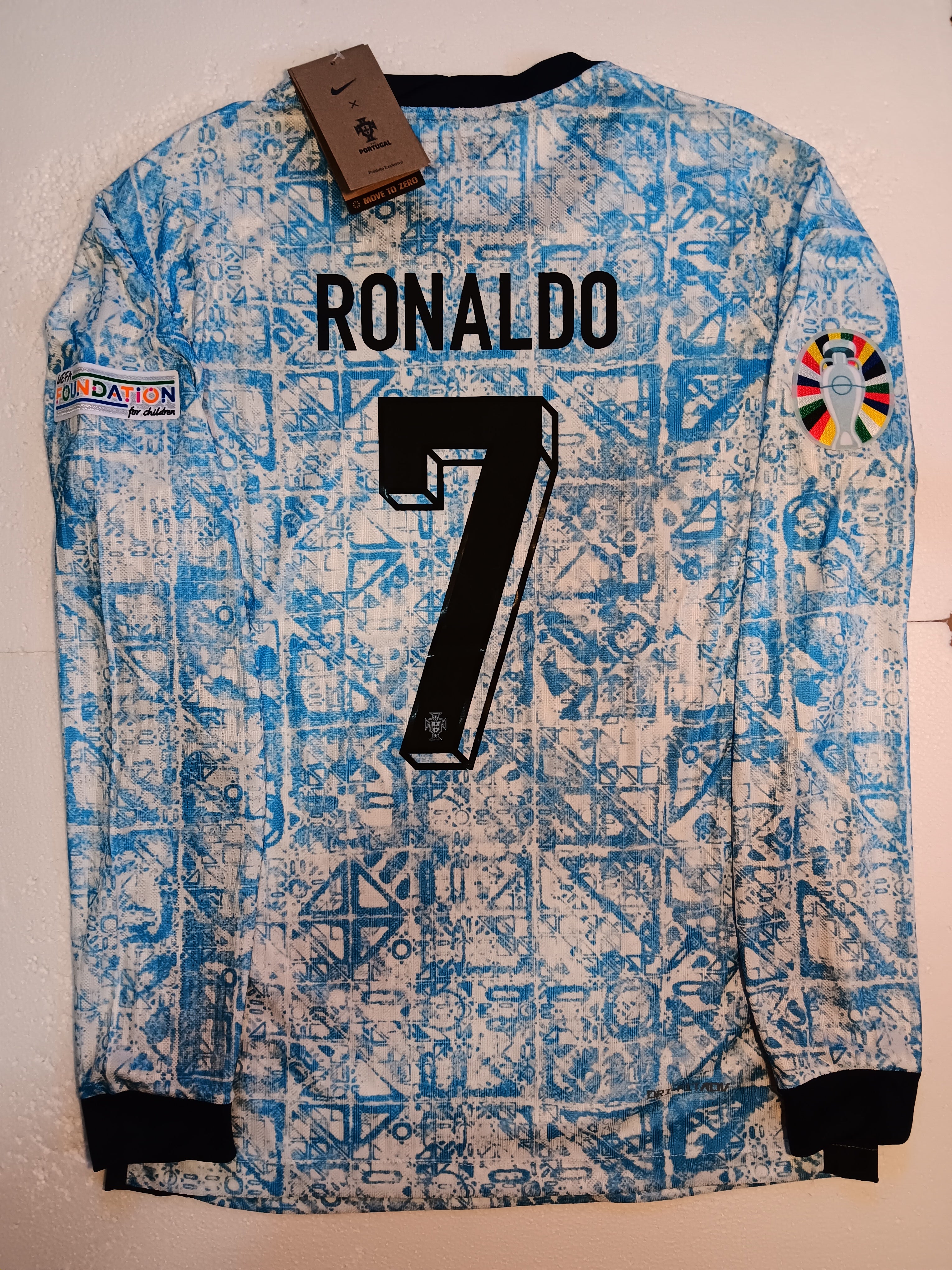 Cristiano Ronaldo Portugal Euro Match Away Long Sleeve Soccer Jersey 2024-2025