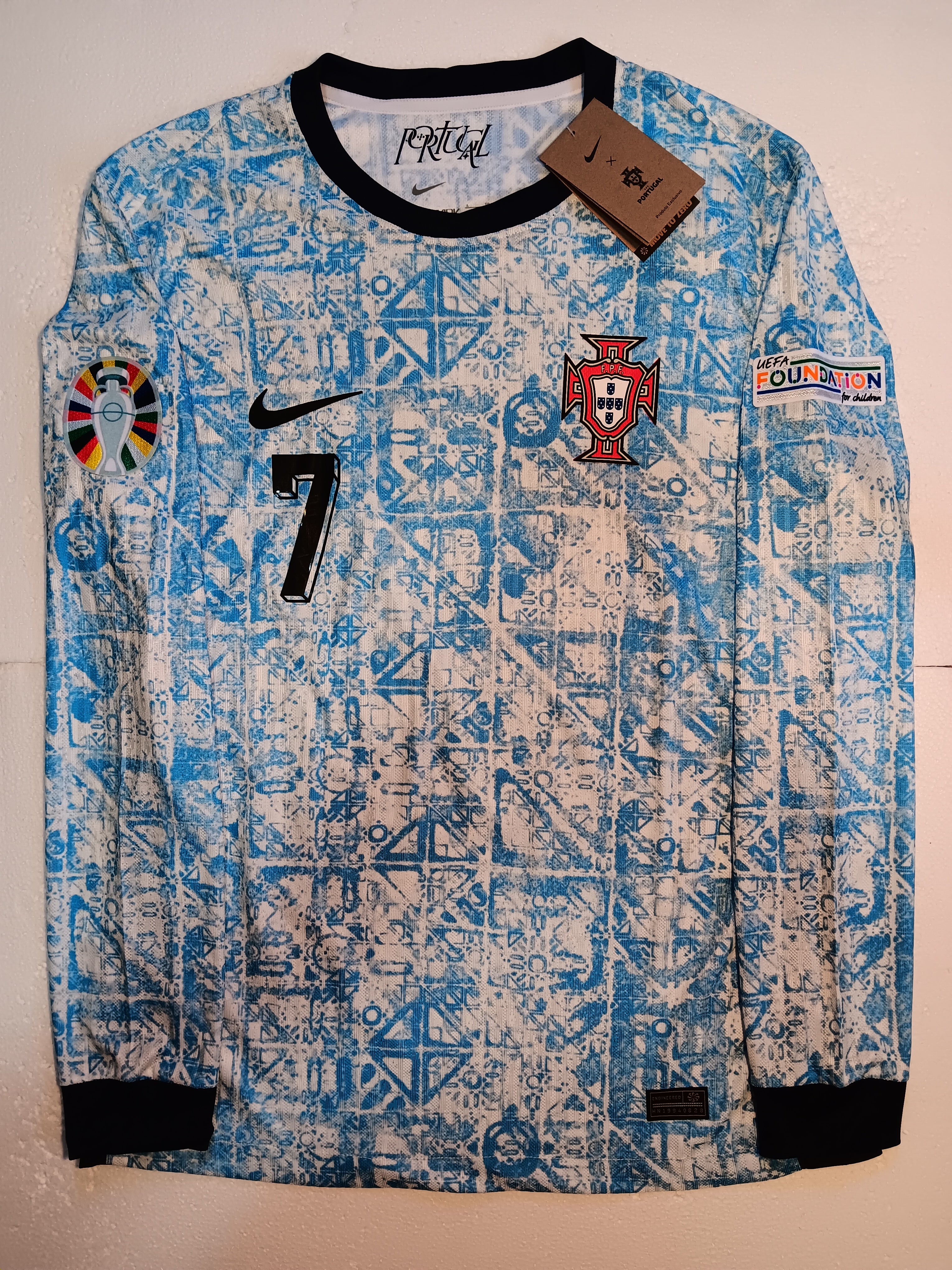 Cristiano Ronaldo Portugal Euro Match Away Long Sleeve Soccer Jersey 2024-2025