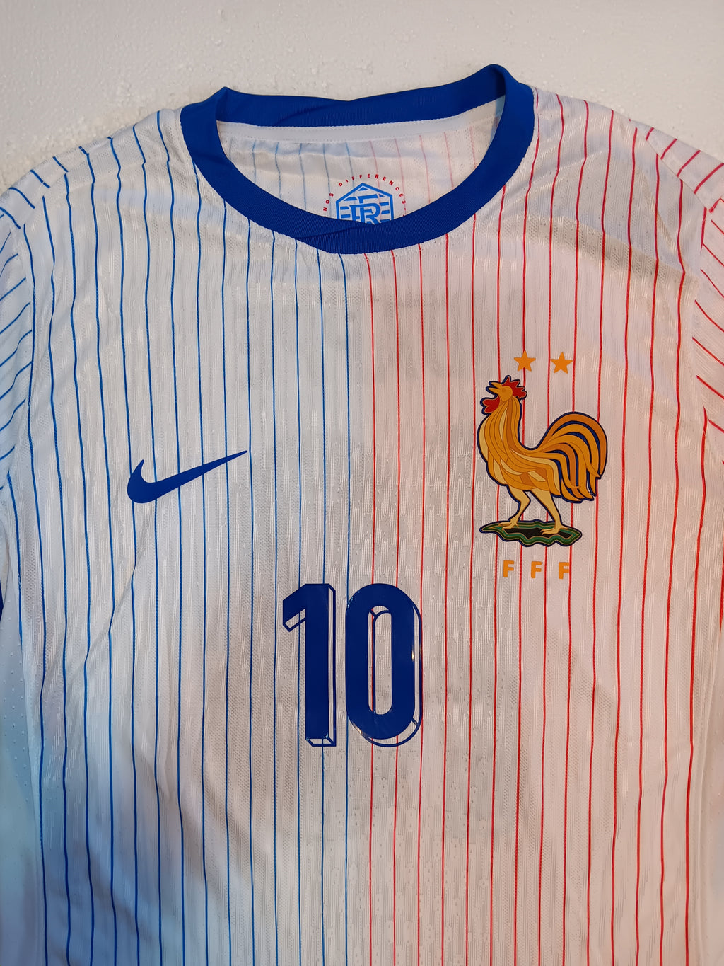 Kylian Mbappe France 2024 Euro Match Away Long Sleeve Soccer Jersey 2024-2025