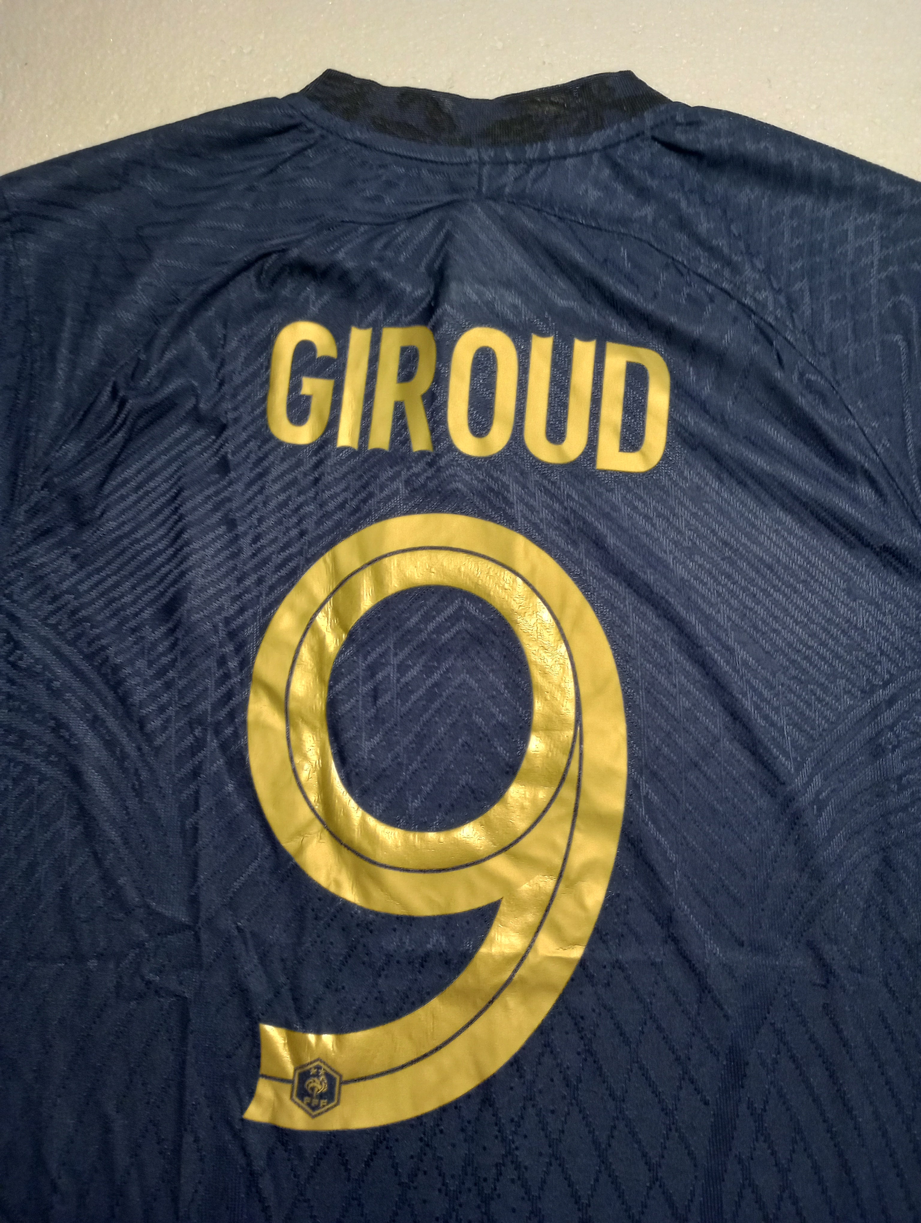Olivier Giroud France 2022 World Cup Qatar Match Slim Blue Home Soccer Jersey
