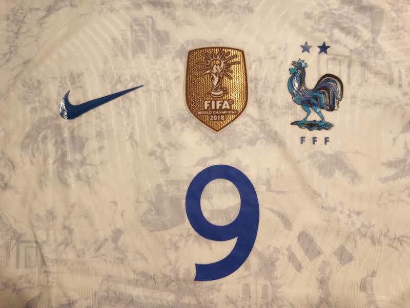 Olivier Giroud France 2022 World Cup Qatar Match Slim White Away Soccer Jersey