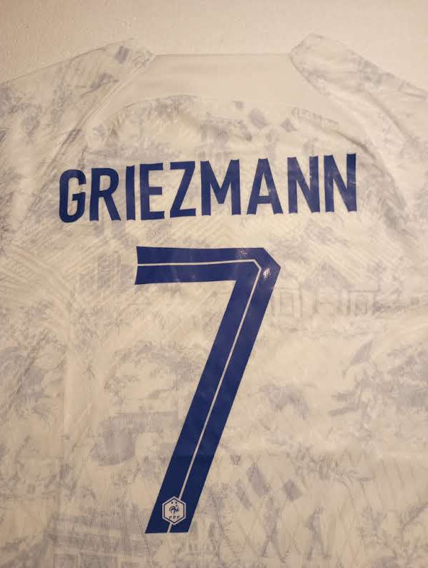 Antoine Griezmann France 2022 World Cup Qatar Match White Away Soccer Jersey