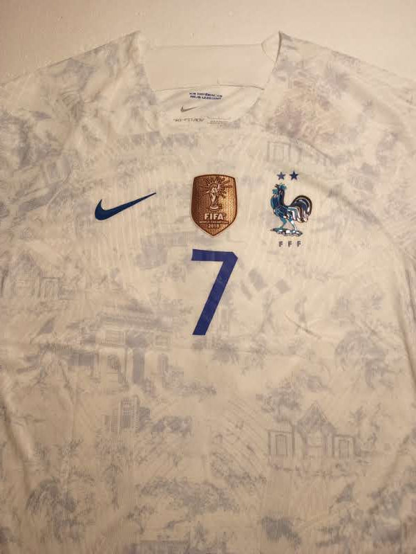 Antoine Griezmann France 2022 World Cup Qatar Match White Away Soccer Jersey