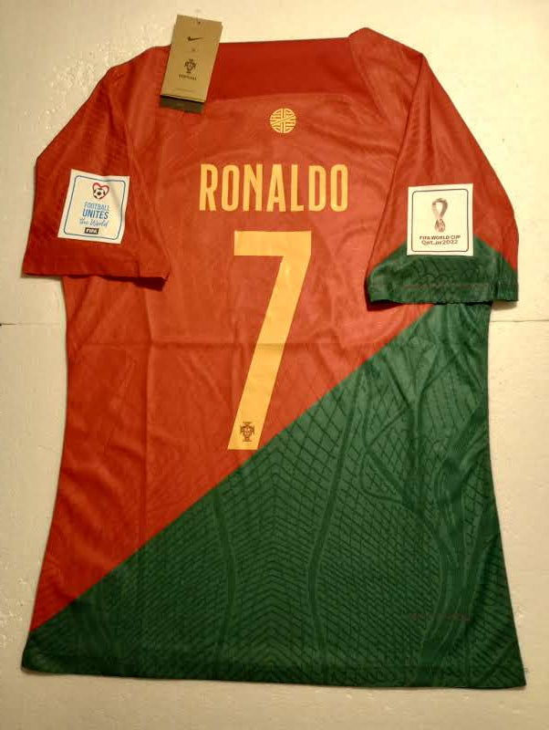 Cristiano Ronaldo #7 Portugal 2022 World Cup Qatar Match Slim Home Soccer Jersey