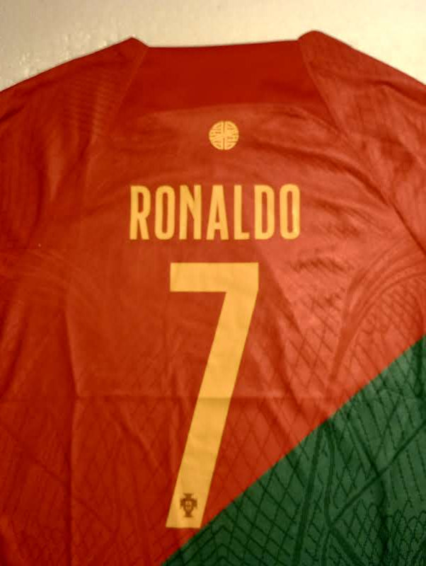 Cristiano Ronaldo #7 Portugal 2022 World Cup Qatar Match Slim Home Soccer Jersey