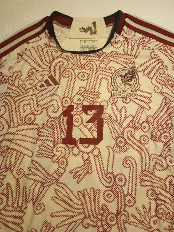 Guillermo Ochoa Mexico 2022 World Cup Qatar Match Away Long Sleeve Soccer Jersey