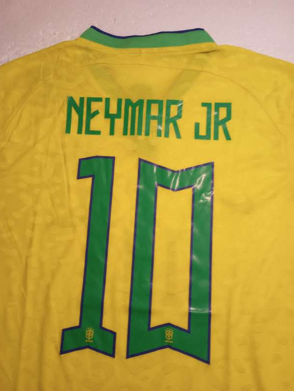 Neymar Jr Brazil 2022 World Cup Qatar Match Slim Fit Yellow Home Soccer Jersey