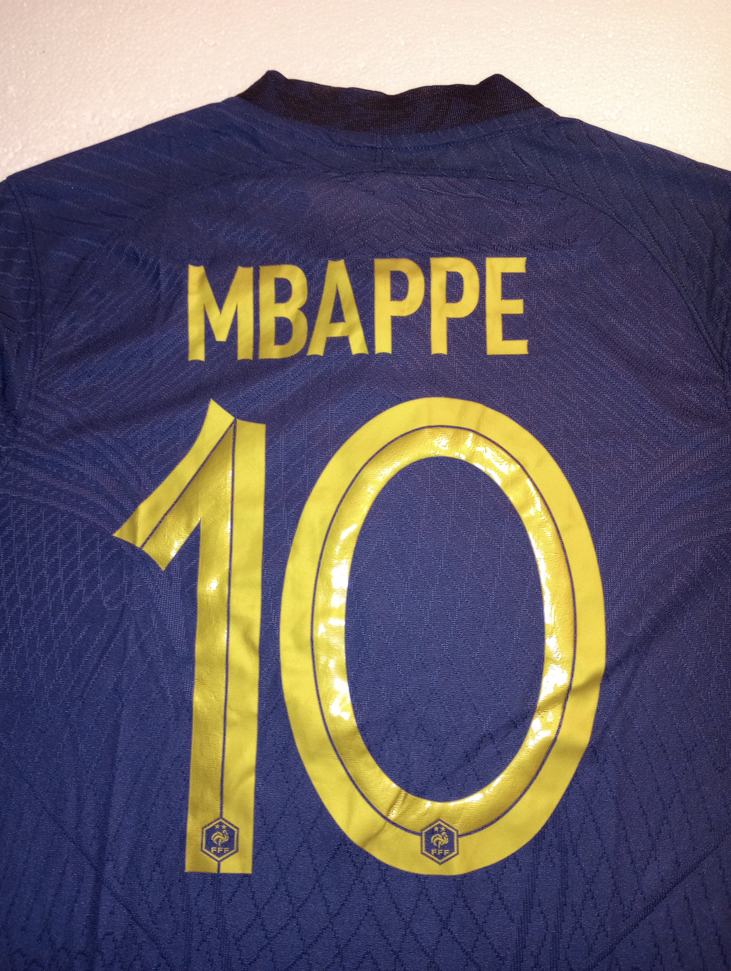 Kylian Mbappe France 2022 World Cup Match Slim Home Long Sleeve Soccer Jersey