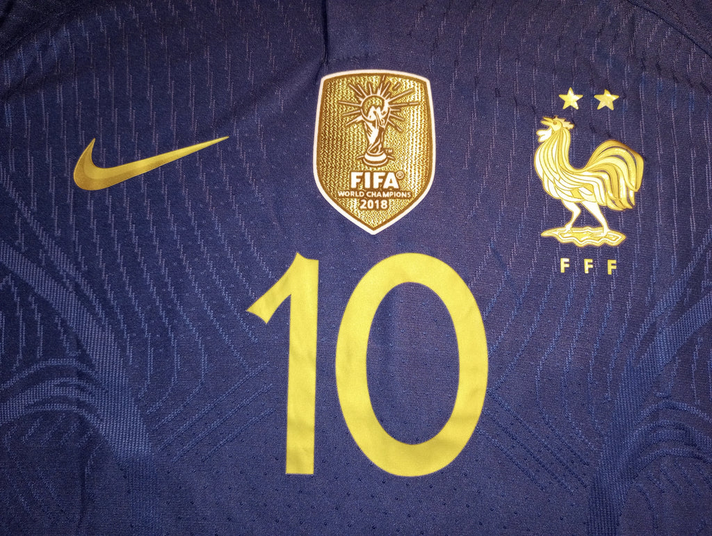 Kylian Mbappe France 2022 World Cup Match Slim Home Long Sleeve Soccer Jersey