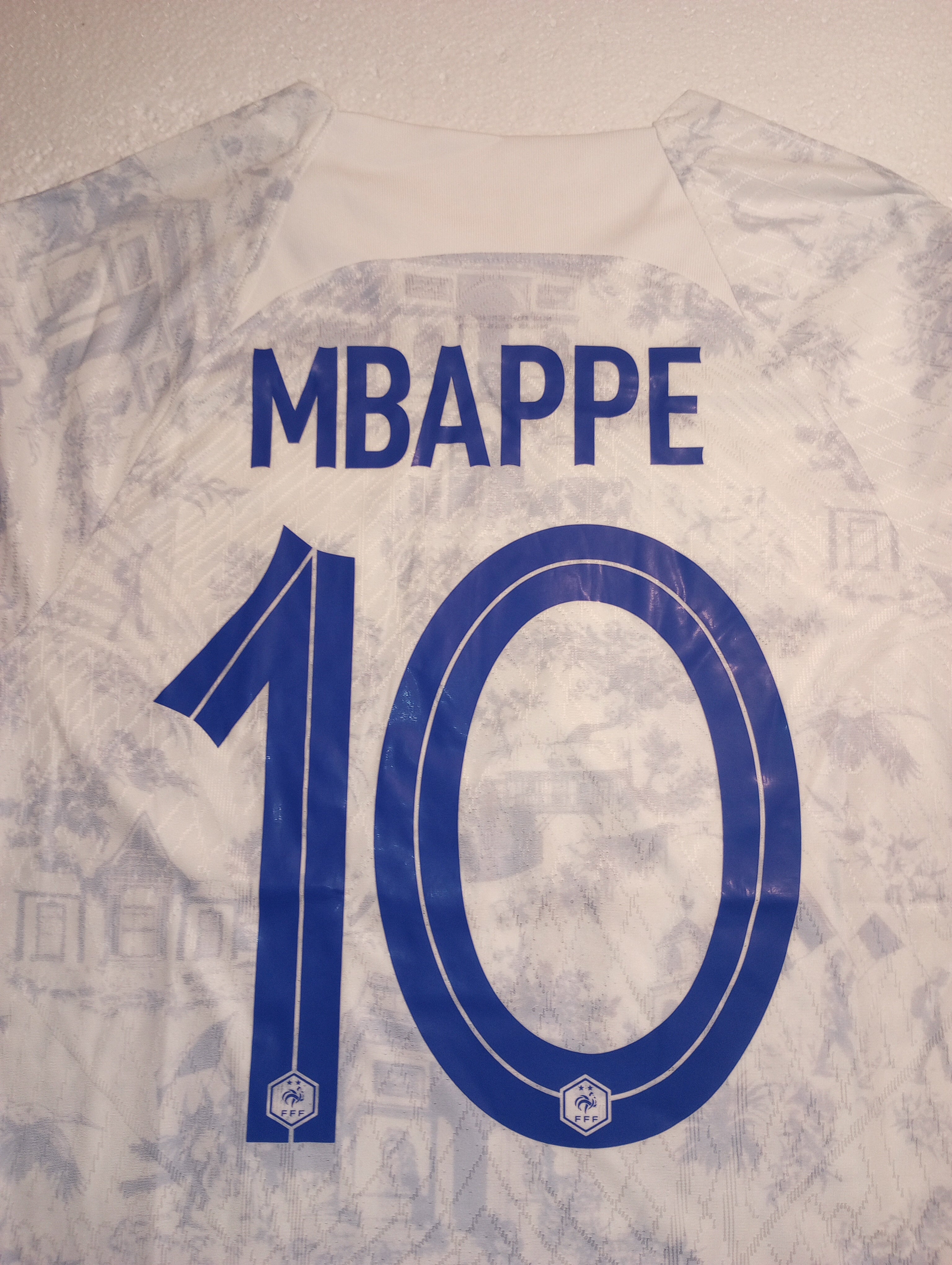 Kylian Mbappe France 2022 World Cup Match Slim Away Long Sleeve Soccer Jersey