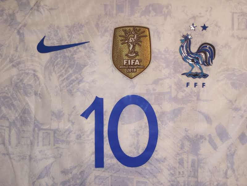 Kylian Mbappe France 2022 World Cup Match Slim Away Long Sleeve Soccer Jersey
