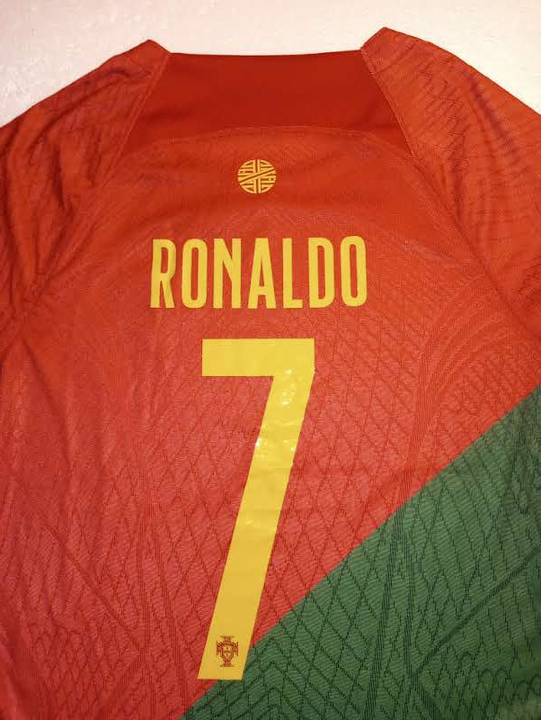 Cristiano Ronaldo Portugal 2022 World Cup Match Home Long Sleeve Soccer Jersey
