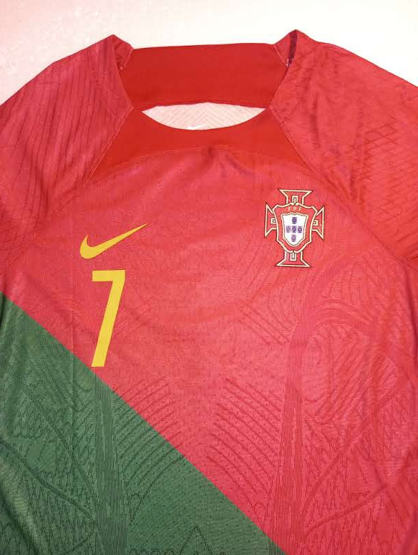 Cristiano Ronaldo Portugal 2022 World Cup Match Home Long Sleeve Soccer Jersey