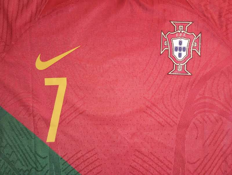 Cristiano Ronaldo Portugal 2022 World Cup Match Home Long Sleeve Soccer Jersey