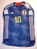 Takumi Minamino Japan 2022 World Cup Match Slim Home Long Sleeve Soccer Jersey