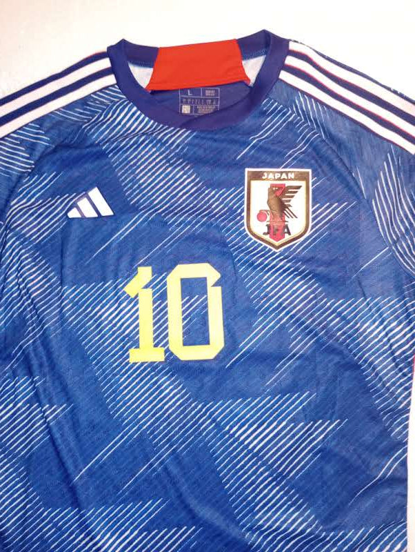 Takumi Minamino Japan 2022 World Cup Match Slim Home Long Sleeve Soccer Jersey