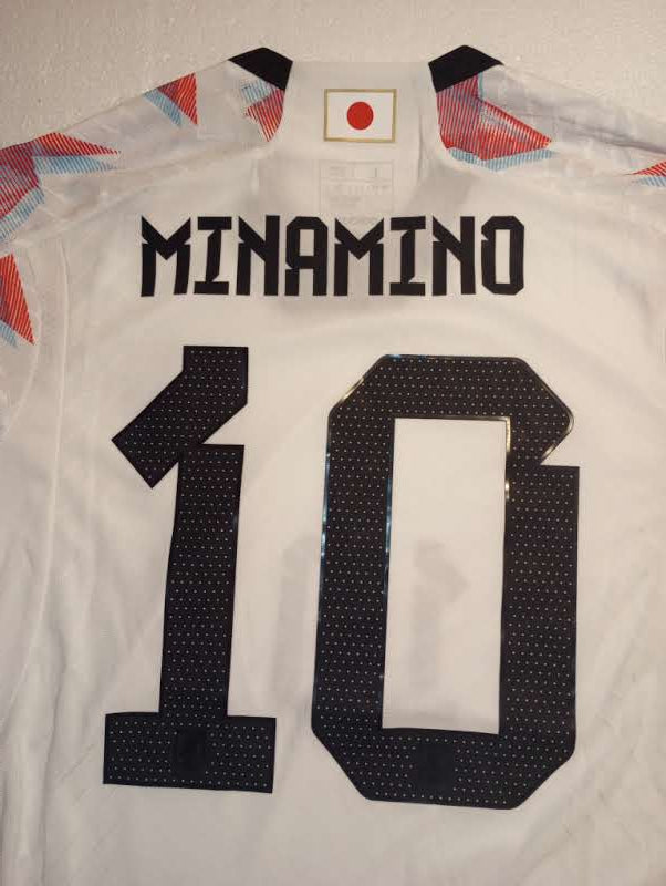 Takumi Minamino Japan 2022 World Cup Match Slim Away Long Sleeve Soccer Jersey