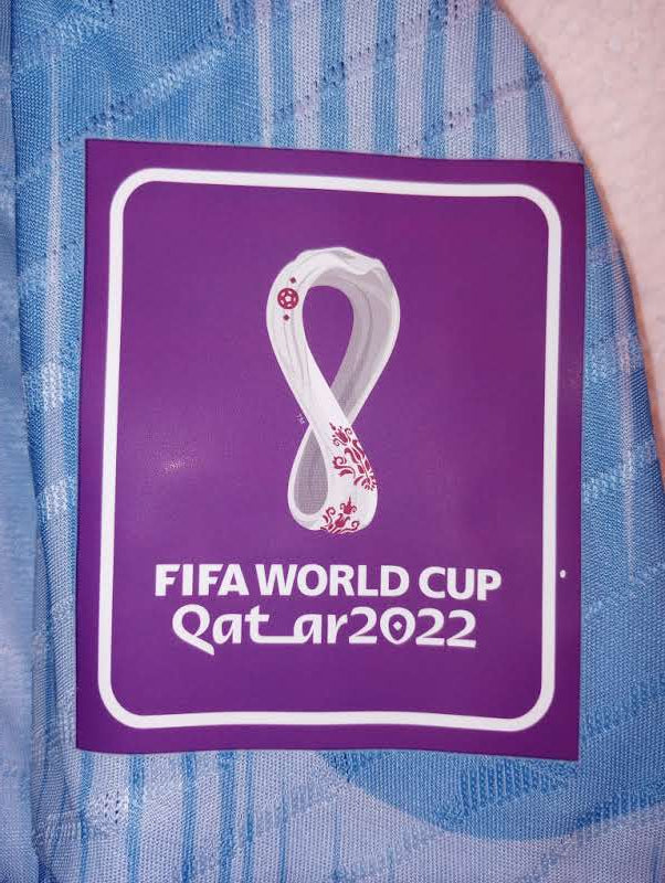 Gavi Spain 2022 World Cup Qatar Match Slim Blue Away Long Sleeve Soccer Jersey