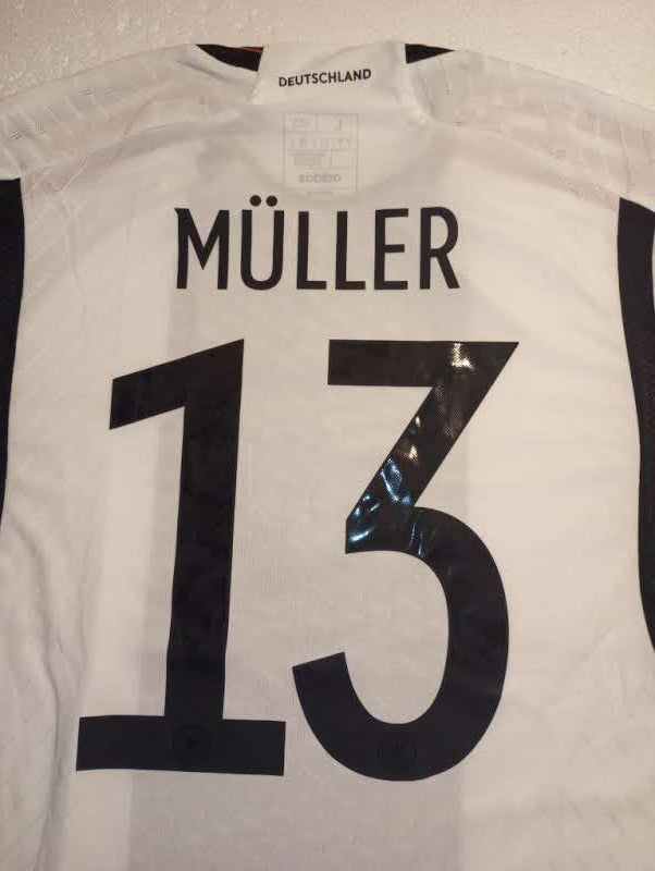 Thomas Muller Germany 2022 World Cup Match Slim Home Long Sleeve Soccer Jersey