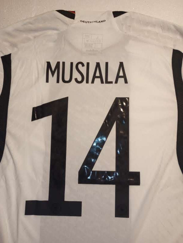 Jamal Musiala Germany 2022 World Cup Match Slim Home Long Sleeve Soccer Jersey