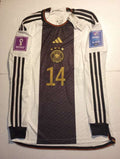 Jamal Musiala Germany 2022 World Cup Match Slim Home Long Sleeve Soccer Jersey
