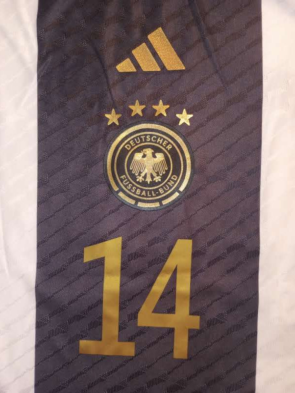 Jamal Musiala Germany 2022 World Cup Match Slim Home Long Sleeve Soccer Jersey