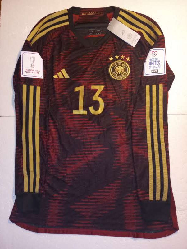 Thomas Muller Germany 2022 World Cup Match Slim Away Long Sleeve Soccer Jersey