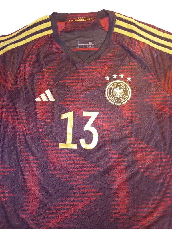 Thomas Muller Germany 2022 World Cup Match Slim Away Long Sleeve Soccer Jersey
