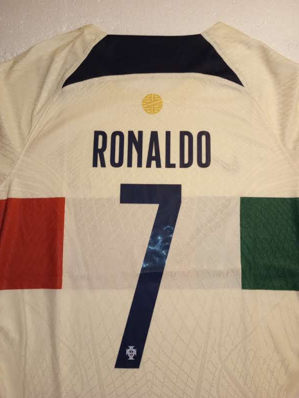 Cristiano Ronaldo Portugal 2022 World Cup Match Away Long Sleeve Soccer Jersey