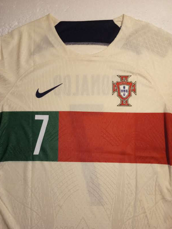 Cristiano Ronaldo Portugal 2022 World Cup Match Away Long Sleeve Soccer Jersey