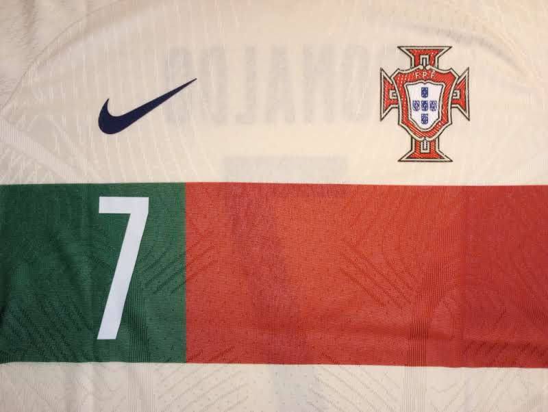 Cristiano Ronaldo Portugal 2022 World Cup Match Away Long Sleeve Soccer Jersey
