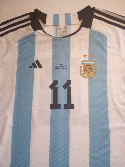Angel Di Maria Argentina 2022 World Cup Final Match Home Soccer Jersey 2022-2023