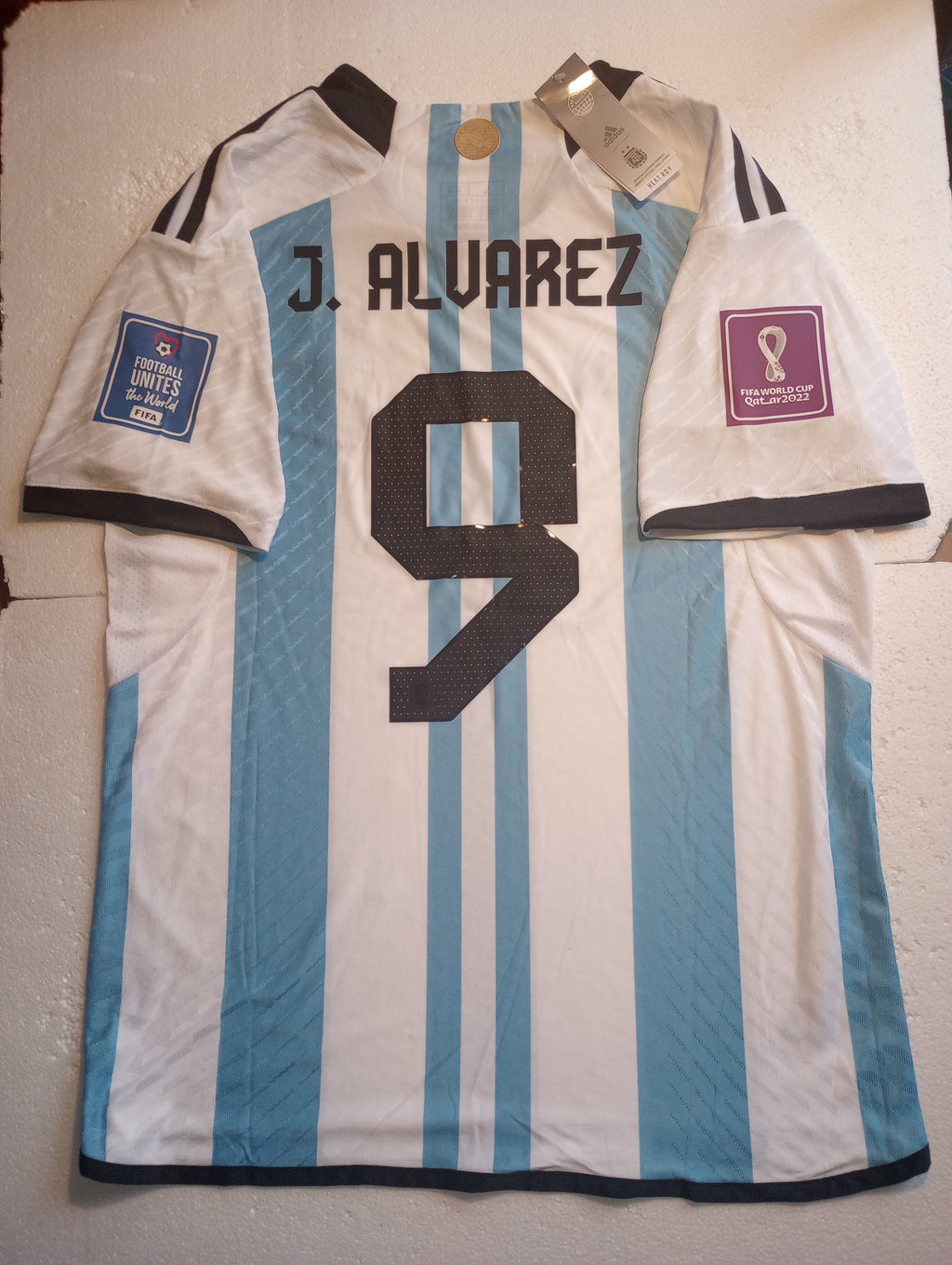 Julian Alvarez Argentina 2022 World Cup Final Match Home Soccer Jersey 2022-2023