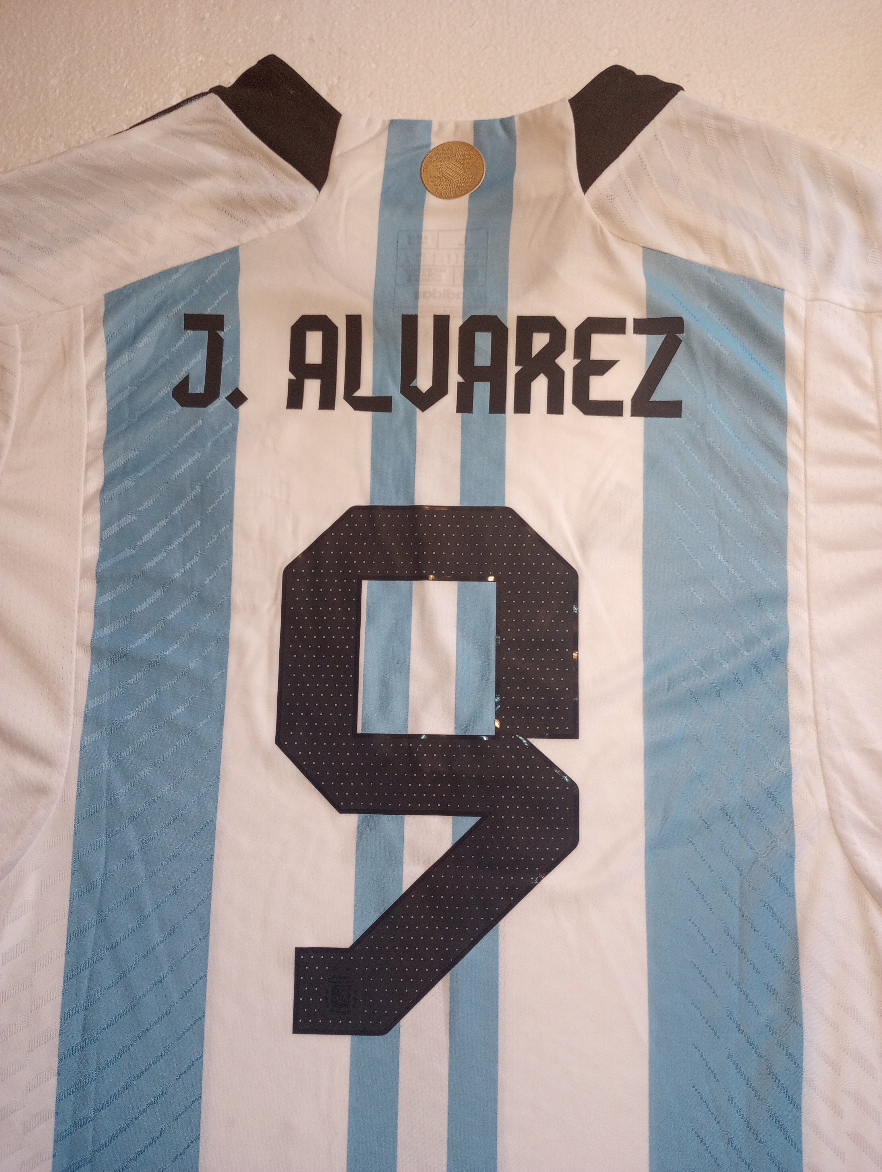 Julian Alvarez Argentina 2022 World Cup Final Match Home Soccer Jersey 2022-2023