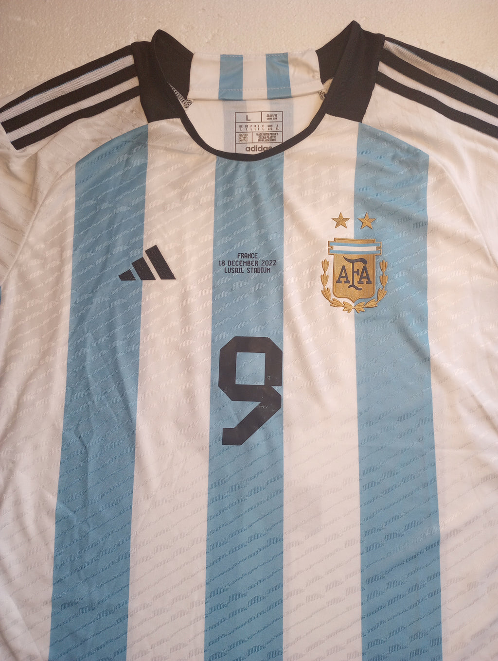 Julian Alvarez Argentina 2022 World Cup Final Match Home Soccer Jersey 2022-2023
