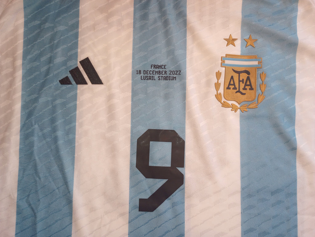 Julian Alvarez Argentina 2022 World Cup Final Match Home Soccer Jersey 2022-2023