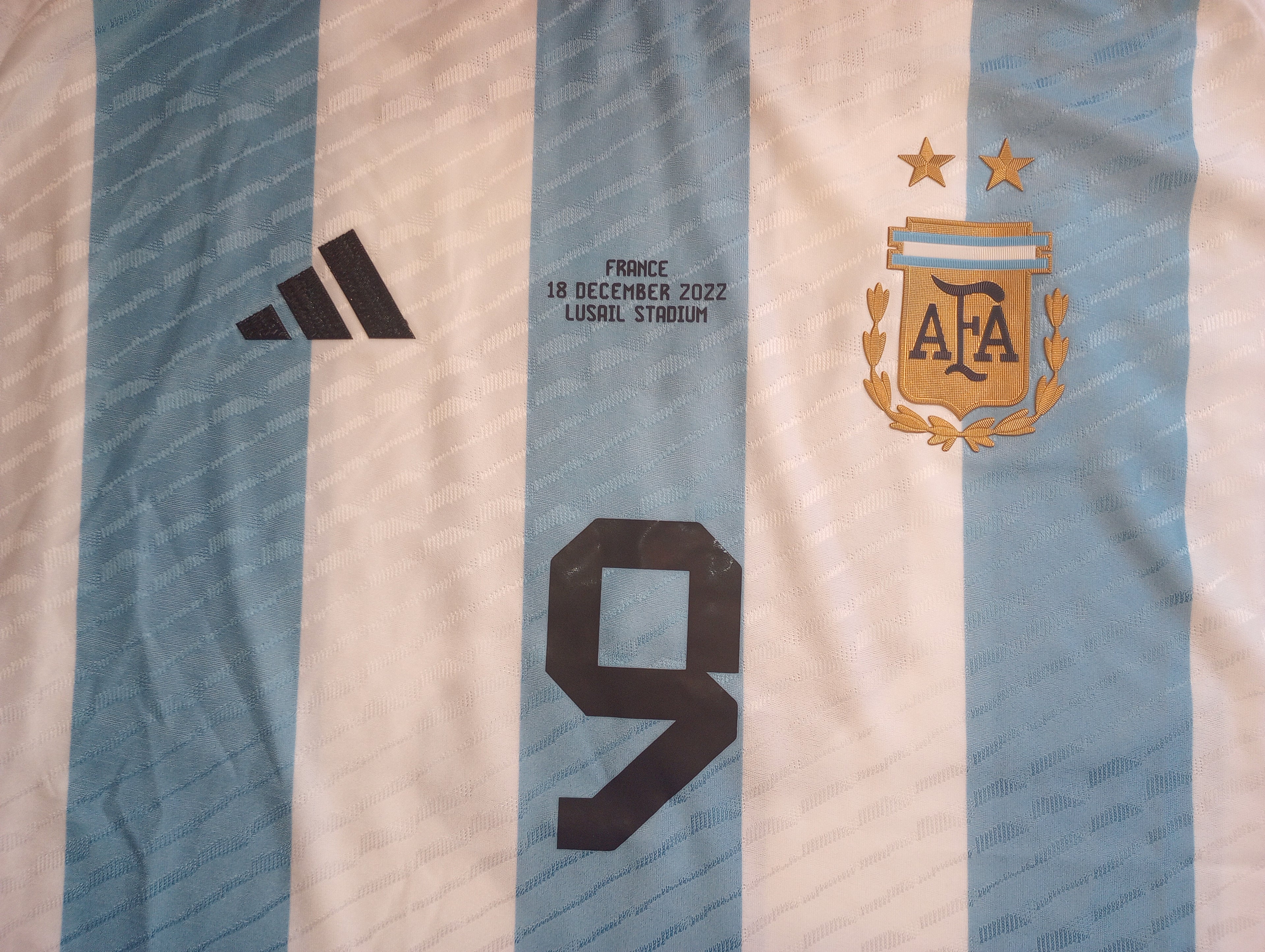 Julian Alvarez Argentina 2022 World Cup Final Match Home Soccer Jersey 2022-2023