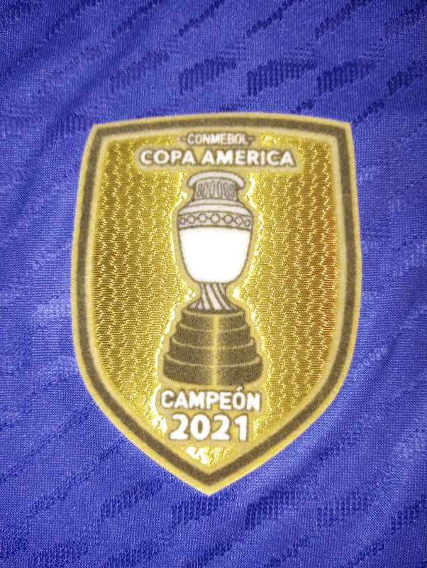 Lionel Messi Argentina 2022 World Cup Qatar Match Slim 2 Star Away Soccer Jersey